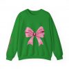 Crewneck Sweatshirt — Pink Bow "Be Happy Everyday" Cozy Motivational Pullover