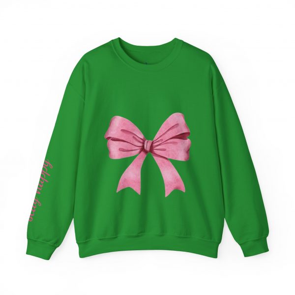 Crewneck Sweatshirt — Pink Bow "Be Happy Everyday" Cozy Motivational Pullover