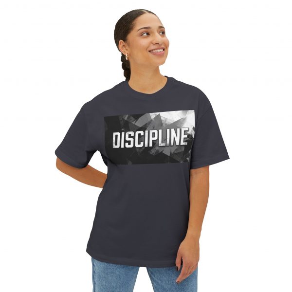 Discipline Graphic Tee — Oversized Boxy Fit Motivational Shirt