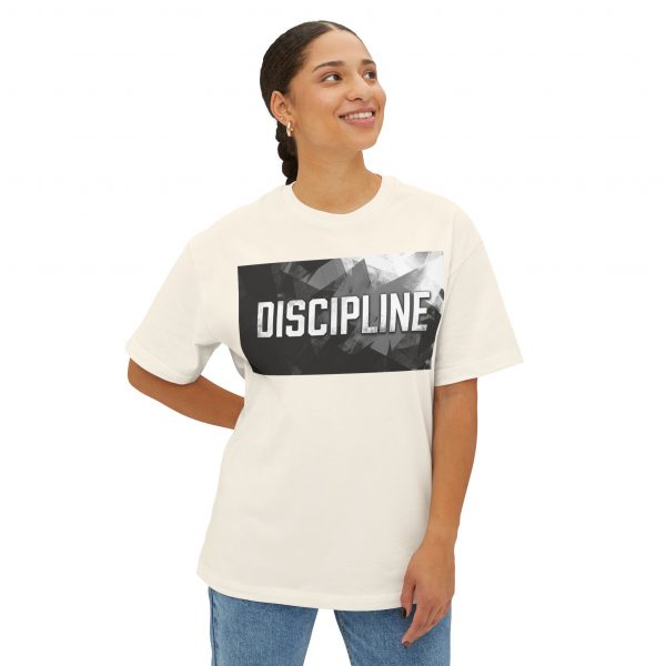 Discipline Graphic Tee — Oversized Boxy Fit Motivational Shirt