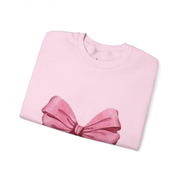 Crewneck Sweatshirt — Pink Bow "Be Happy Everyday" Cozy Motivational Pullover