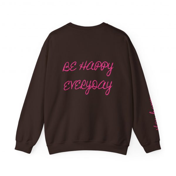 Crewneck Sweatshirt — Pink Bow "Be Happy Everyday" Cozy Motivational Pullover