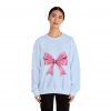 Crewneck Sweatshirt — Pink Bow "Be Happy Everyday" Cozy Motivational Pullover