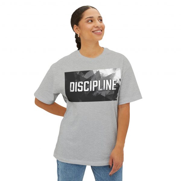 Discipline Graphic Tee — Oversized Boxy Fit Motivational Shirt