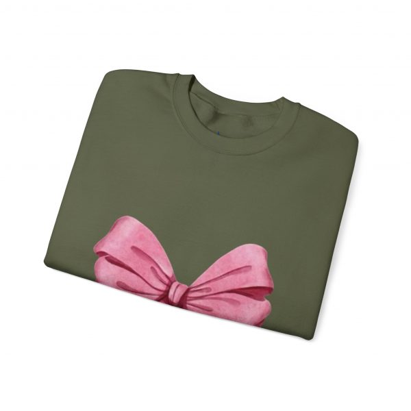 Crewneck Sweatshirt — Pink Bow "Be Happy Everyday" Cozy Motivational Pullover