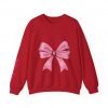 Crewneck Sweatshirt — Pink Bow "Be Happy Everyday" Cozy Motivational Pullover