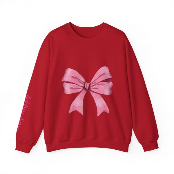Crewneck Sweatshirt — Pink Bow "Be Happy Everyday" Cozy Motivational Pullover