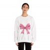 Crewneck Sweatshirt — Pink Bow "Be Happy Everyday" Cozy Motivational Pullover