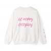 Crewneck Sweatshirt — Pink Bow "Be Happy Everyday" Cozy Motivational Pullover