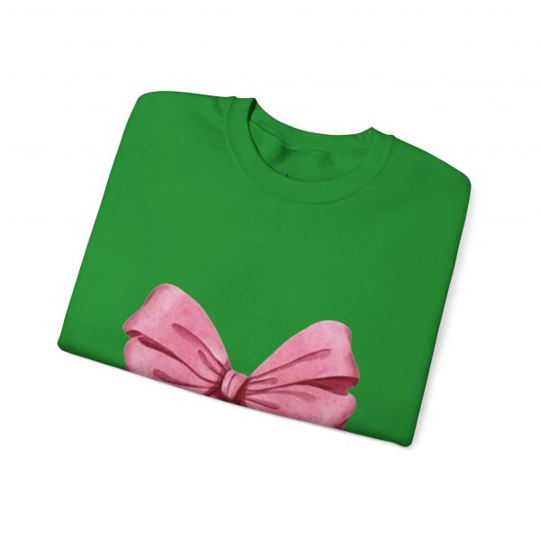 Crewneck Sweatshirt — Pink Bow "Be Happy Everyday" Cozy Motivational Pullover