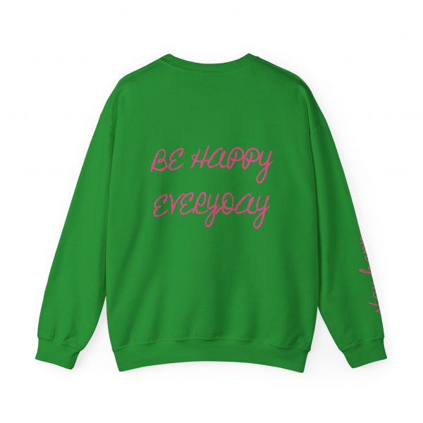 Crewneck Sweatshirt — Pink Bow "Be Happy Everyday" Cozy Motivational Pullover