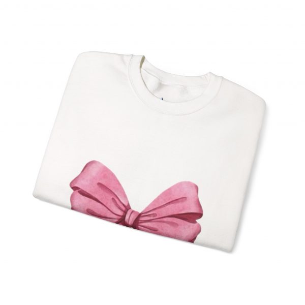 Crewneck Sweatshirt — Pink Bow "Be Happy Everyday" Cozy Motivational Pullover