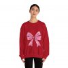 Crewneck Sweatshirt — Pink Bow "Be Happy Everyday" Cozy Motivational Pullover