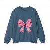 Crewneck Sweatshirt — Pink Bow "Be Happy Everyday" Cozy Motivational Pullover