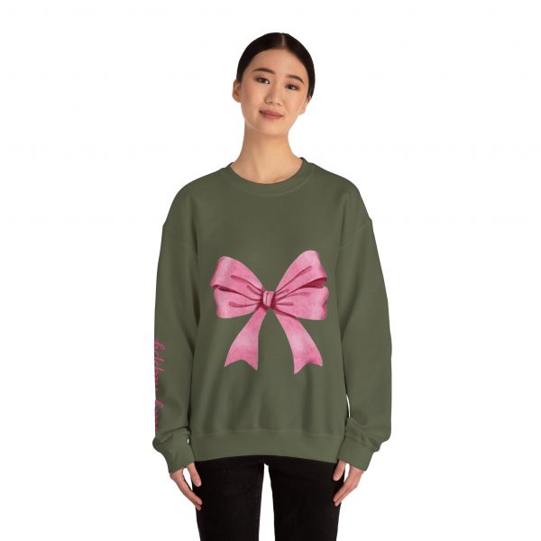 Crewneck Sweatshirt — Pink Bow "Be Happy Everyday" Cozy Motivational Pullover