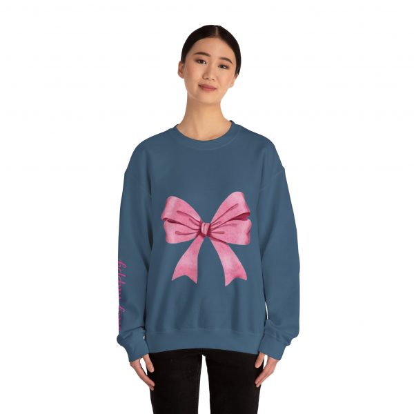 Crewneck Sweatshirt — Pink Bow "Be Happy Everyday" Cozy Motivational Pullover