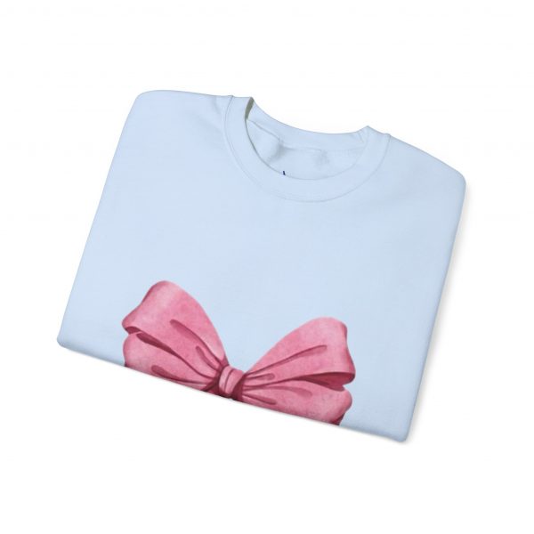 Crewneck Sweatshirt — Pink Bow "Be Happy Everyday" Cozy Motivational Pullover