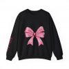 Crewneck Sweatshirt — Pink Bow "Be Happy Everyday" Cozy Motivational Pullover