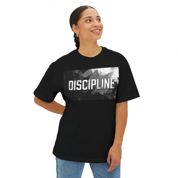 Discipline Graphic Tee — Oversized Boxy Fit Motivational Shirt