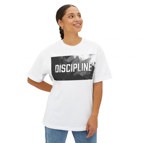 Discipline Graphic Tee — Oversized Boxy Fit Motivational Shirt