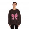 Crewneck Sweatshirt — Pink Bow "Be Happy Everyday" Cozy Motivational Pullover