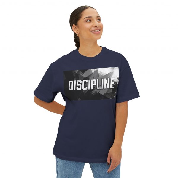 Discipline Graphic Tee — Oversized Boxy Fit Motivational Shirt
