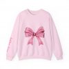 Crewneck Sweatshirt — Pink Bow "Be Happy Everyday" Cozy Motivational Pullover