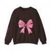 Crewneck Sweatshirt — Pink Bow "Be Happy Everyday" Cozy Motivational Pullover