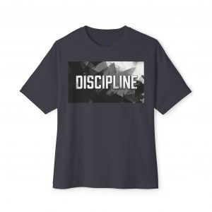 Discipline Graphic Tee — Oversized Boxy Fit Motivational Shirt