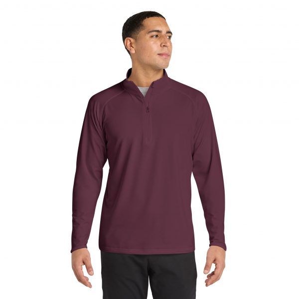5180013122249978682_2048.jpeg Men's Embroidered Sport Quarter-Zip Pullover — Lightweight Moisture-Wicking Performance Top