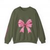 12060595929176228691_2048.jpeg Crewneck Sweatshirt — Pink Bow "Be Happy Everyday" Cozy Motivational Pullover