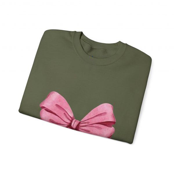 14587485430522823757_2048.jpeg Crewneck Sweatshirt — Pink Bow "Be Happy Everyday" Cozy Motivational Pullover