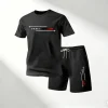 kf-S0a1d4f39c9aa4032b6dfd125b2466d49g Summer Casual Quick Dry T-Shirts Sets for Men O-Neck Short Sleeve + Sports Shorts 2 Piece Gym Training Suit Hot Sale 2026 Street
