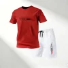 kf-S1ecef2e5314b4d2184b85af024249fd5H Summer Casual Quick Dry T-Shirts Sets for Men O-Neck Short Sleeve + Sports Shorts 2 Piece Gym Training Suit Hot Sale 2026 Street