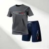 kf-S8244716aaf0140a3a8e84a9c519abe29x Summer Casual Quick Dry T-Shirts Sets for Men O-Neck Short Sleeve + Sports Shorts 2 Piece Gym Training Suit Hot Sale 2026 Street