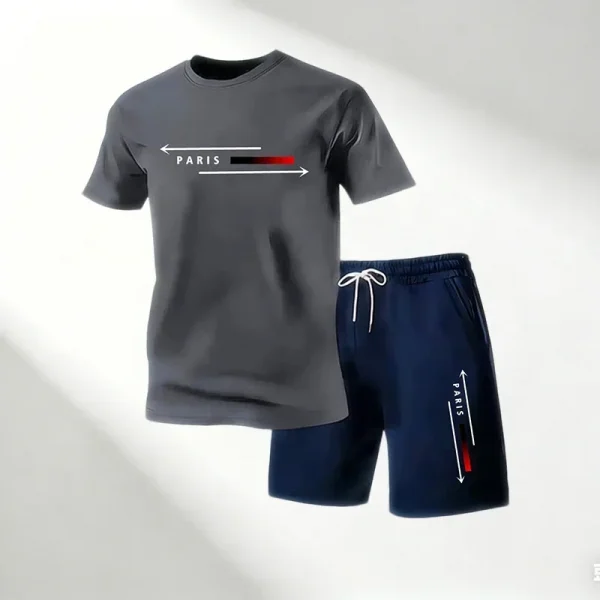 kf-S8244716aaf0140a3a8e84a9c519abe29x Summer Casual Quick Dry T-Shirts Sets for Men O-Neck Short Sleeve + Sports Shorts 2 Piece Gym Training Suit Hot Sale 2026 Street