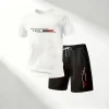 kf-Sedf1cf3095434cbaa39cb5f1bc09cd72J Summer Casual Quick Dry T-Shirts Sets for Men O-Neck Short Sleeve + Sports Shorts 2 Piece Gym Training Suit Hot Sale 2026 Street