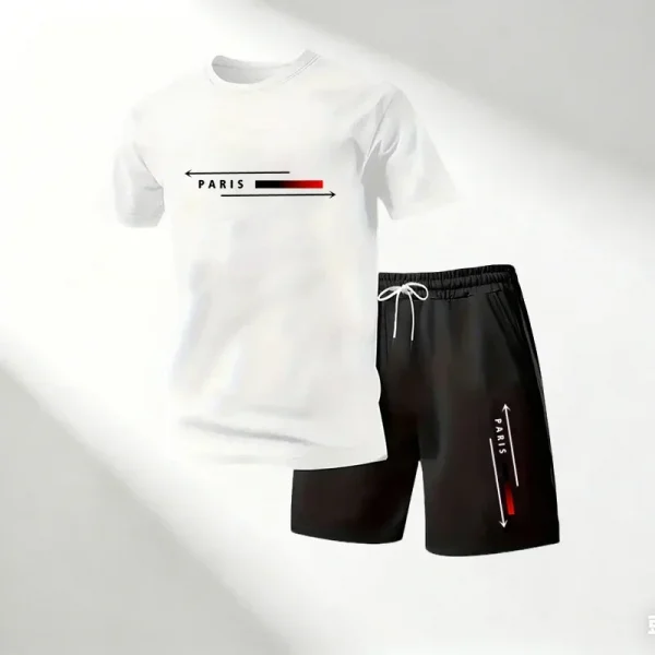 kf-Sedf1cf3095434cbaa39cb5f1bc09cd72J Summer Casual Quick Dry T-Shirts Sets for Men O-Neck Short Sleeve + Sports Shorts 2 Piece Gym Training Suit Hot Sale 2026 Street