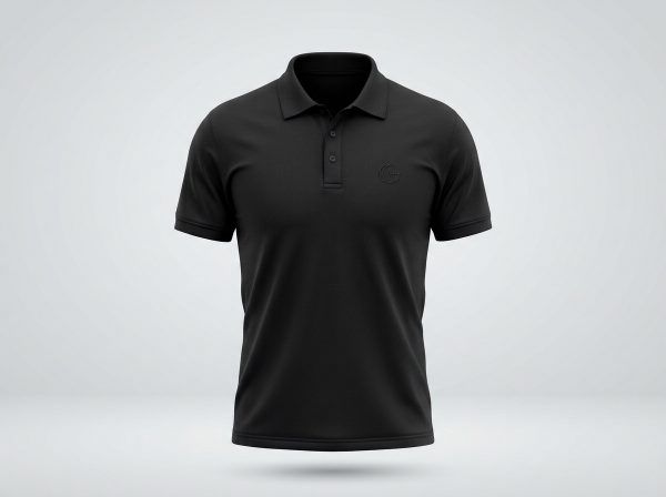 black polo Custom Logo Polo Shirt | Personalized Polo