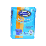 Dr.Clean Adult Diaper Unisex | Size Large | Waist 36-54 inches ( 10 Pcs )